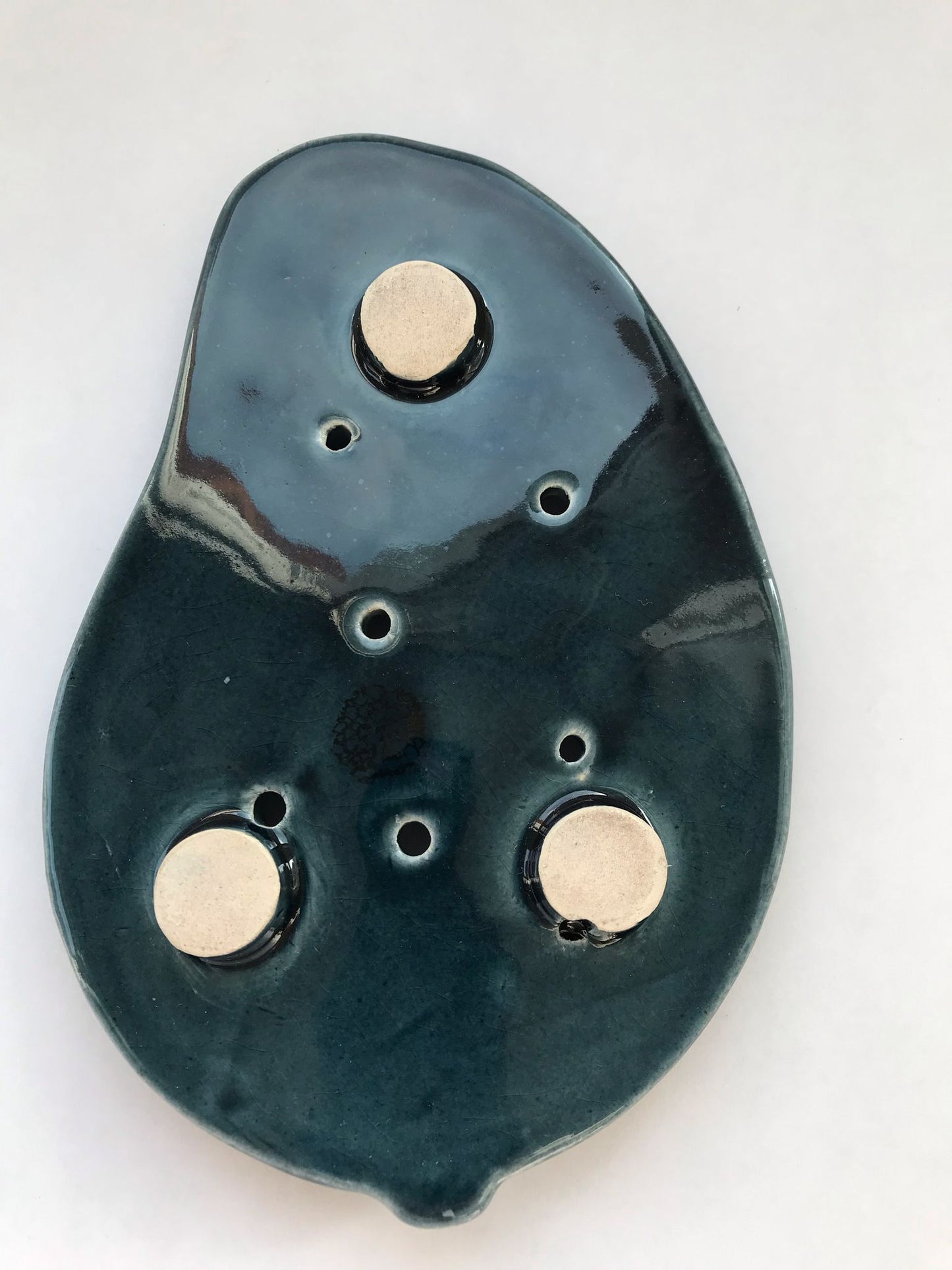 Ceramic Shampoo Holder - Deep Sea Blue